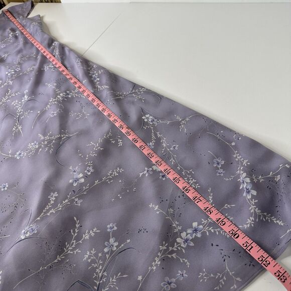 Vintage Tailor B Moss Floral Maxi Dress Womens Sz 8 Purple Fairy Church 90s Y2K - Picture 11 of 14